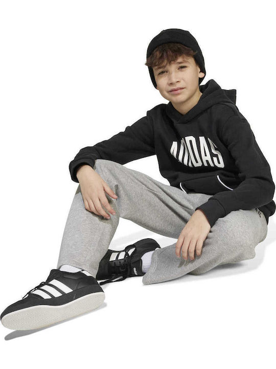 Kids Sweatshirt with Hood and Pockets Black Essentials