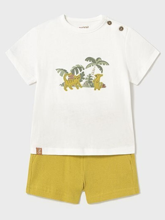 Kids' Set with Shorts Summer 2pcs Golden Jungle Set