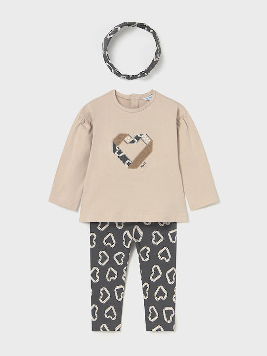 Kids' Set with Leggings Winter 3pcs Gray