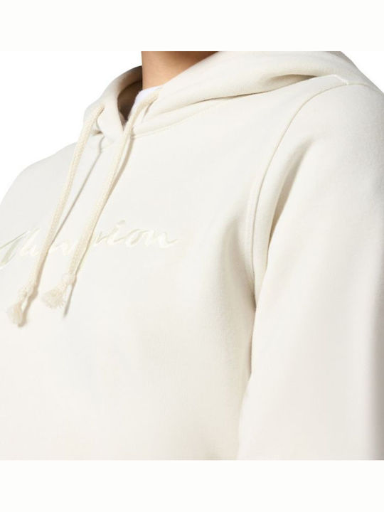 Women's Sweatshirt Hooded Ivory Canvas