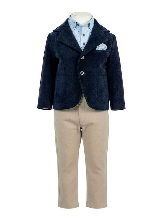 Kids' Set with Pants & Outerwear Winter 5pcs Navy Blue