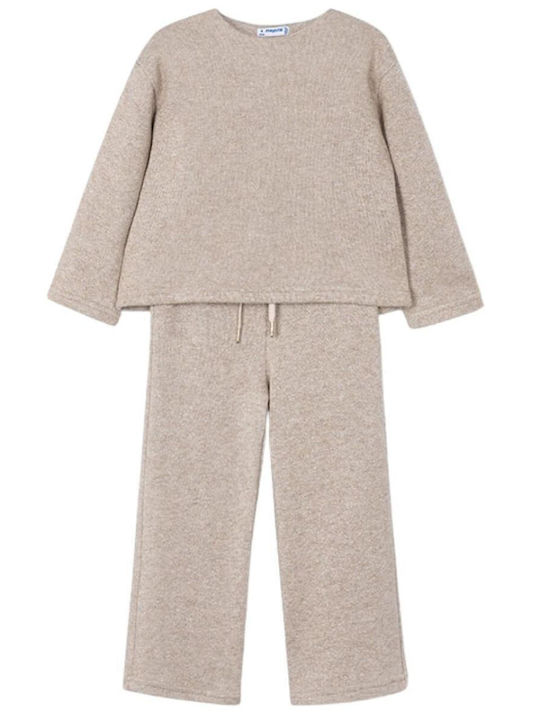 Set pentru copii cu pantaloni Iarnă 2buc Dark Beige