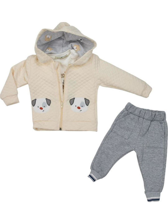 Kids' Set with Pants Winter 3pcs Ecru