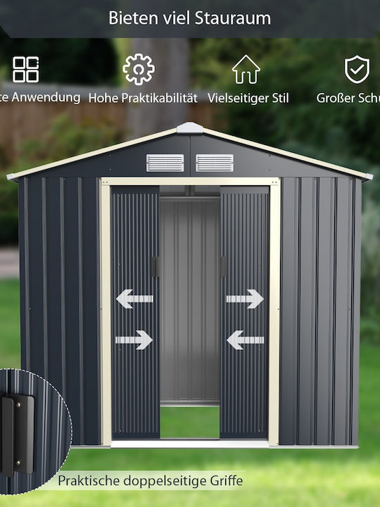 Metallic Garden Shed M2.13xW1.27xH1.95m