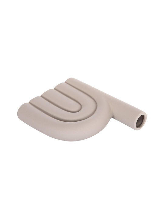 Homemarkt Tischdekoration Keramik Dekorative Arcon Hm4639.03 Grau Matt 23,5x5,5x29,5cm
