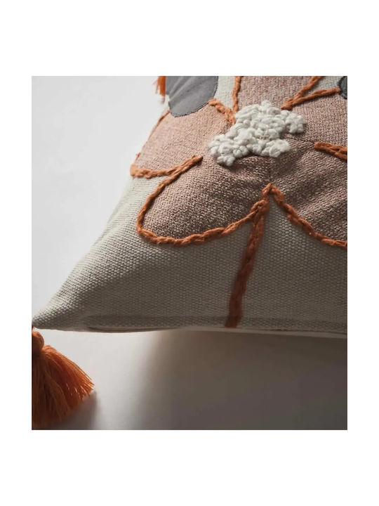 Gofis Home Decorative Pillow Case Louise 265 From 100% Cotton 265 Gray-Terra 45x45cm