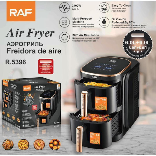 Raf Heißluftfritteuse mit Doppel-Abnehmbarer Korb 12Es R.5396