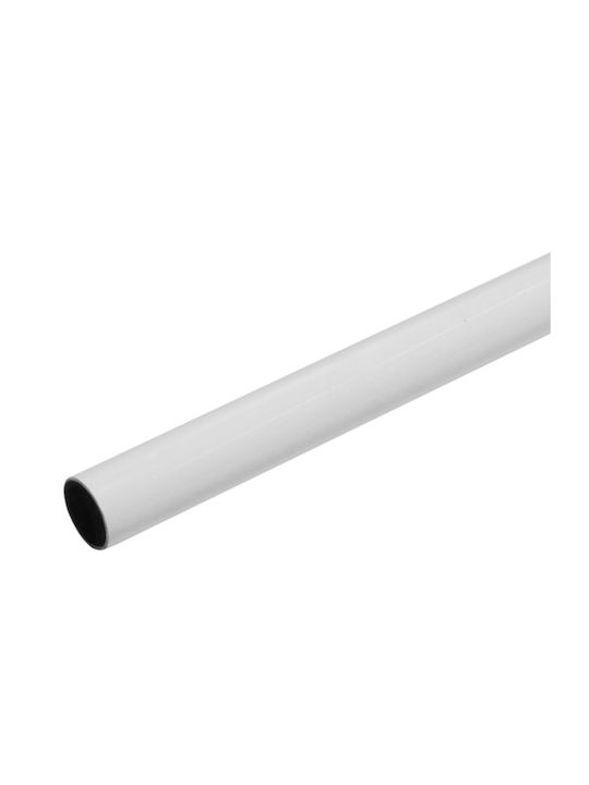 Grace Metallic Curtain Pole Single Φ19mm 240cm White Mat