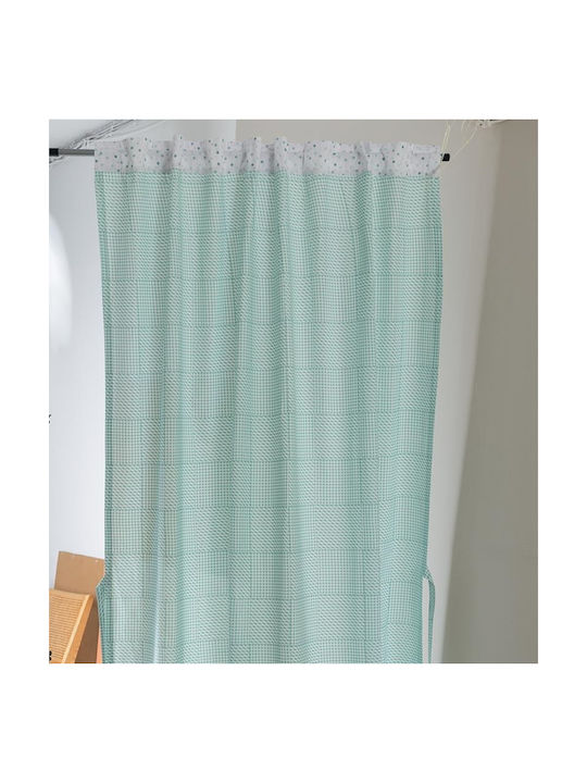 Palamaiki Curtain with Tab Top Bon Bon Turquoise 170x270cm