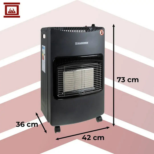 Kaminer Gas Heater 4200W Black