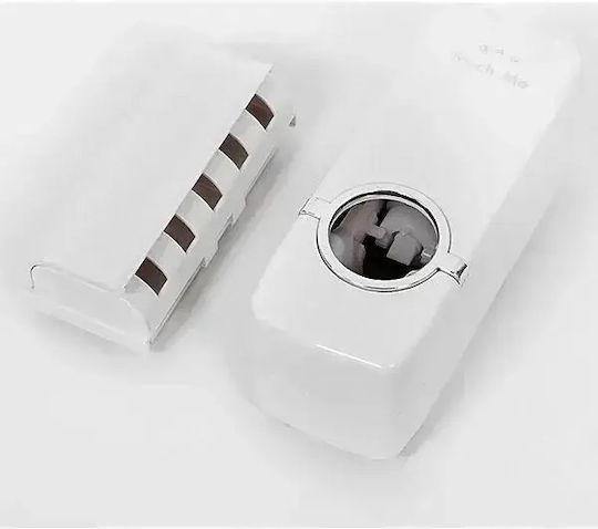 Plastic Wall Μounted Toothbrush Holder White