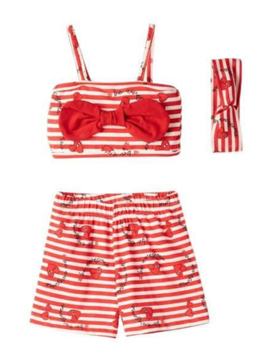 Kinder-Set mit Shorts Sommer 3Stück Red