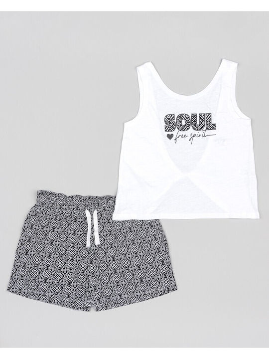 Kids' Set with Shorts Summer 2pcs White