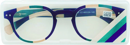 Optosquad Reading Glasses +3.00 Pocket in Beige color OPT9980-2