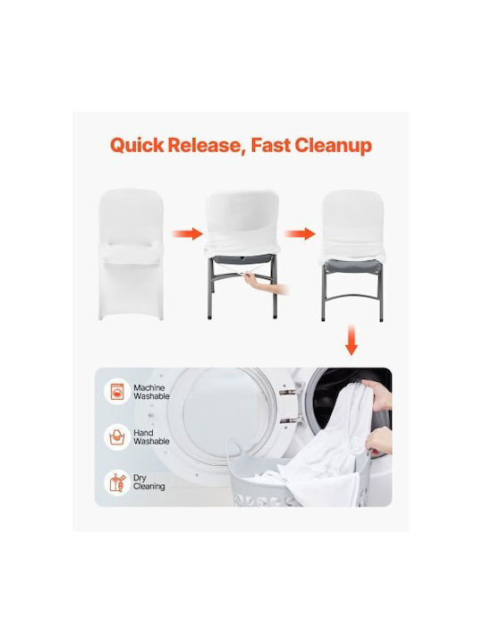 Vevor Vevor Chair Cover White 50cm 30 Pieces