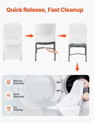 Vevor Elastische Abdeckung Für Stuhl Weiße 50cm 30Stücke