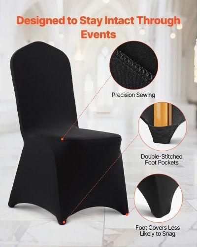 Vevor Еластичен Калъф За стол Black 100бр YTHS100PCSZK612BU001V0