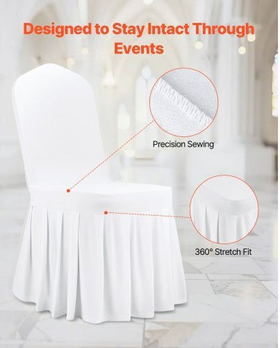Vevor Elastic Cover for Chair White 30pcs YTBS30PCSZKHCTH0D001V0