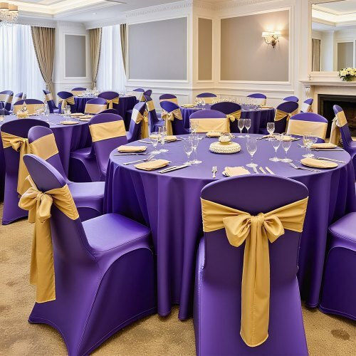 Vevor Elastische Abdeckung für Stuhl Purple 50Stück YTSZS50PCSZKYW0WQ001V0