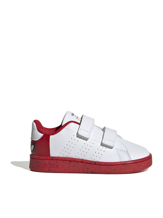 Marvel Advantage Hook Loop Παιδικά Sneakers με Σκρατς Λευκά