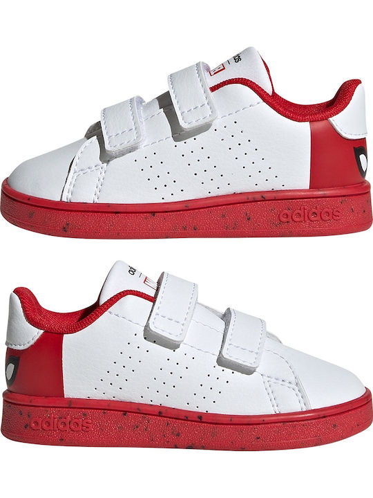 Marvel Advantage Hook Loop Παιδικά Sneakers με Σκρατς Λευκά