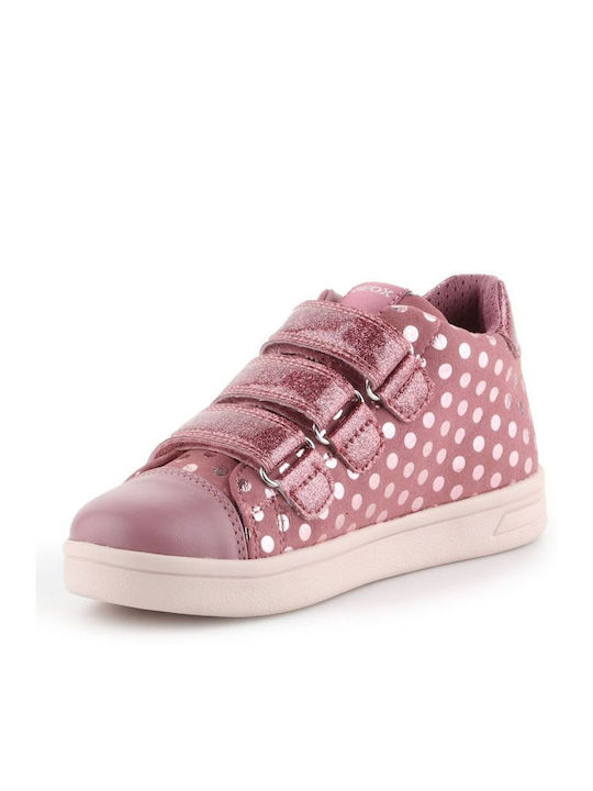 J Djrock Kids Sneakers High Anatomic with Scratch Pink
