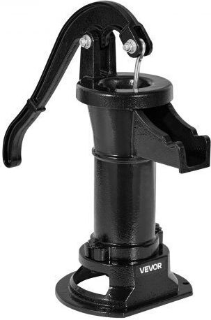 Manual Water Pump Canister Vevor Well Maximum Lift 25 Ft Manual Water Pump Cast Iron Antique Connection Npt 1-1/4 In Easy Installation Old Style Outdoor Garden Lake Yard Farm Black