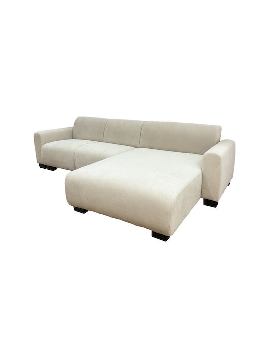 Erros Corner Couch with Reversible Angle Beige 287x161x71cm