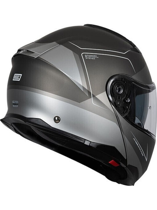 Origine Logic Privilege Matt Titanium Motorcycle Helmet Flip-Up ECE 22.06 with Sunvisor
