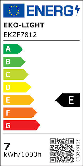 Eko Light Λάμπα LED 7W για Ντουί E27 και Σχήμα G125 Θερμό Λευκό