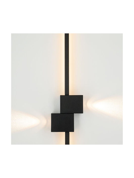 Zambelis Lights Φωτιστικό Τοίχου LED Μαύρο 14x5x61εκ.