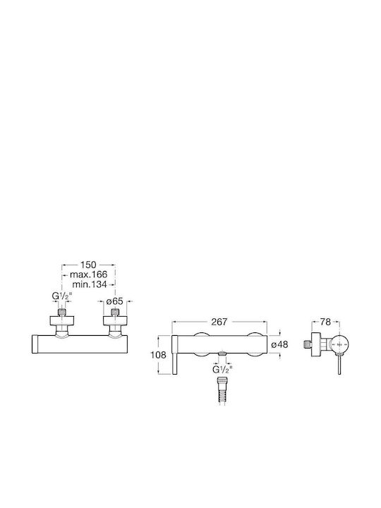 Roca Mischung Bade- / Duscharmatur Dusche Schwarz