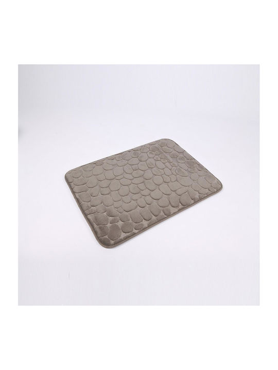 Inter Ceramic Non-Slip Bath Mat Memory Foam Beige 71x51cm
