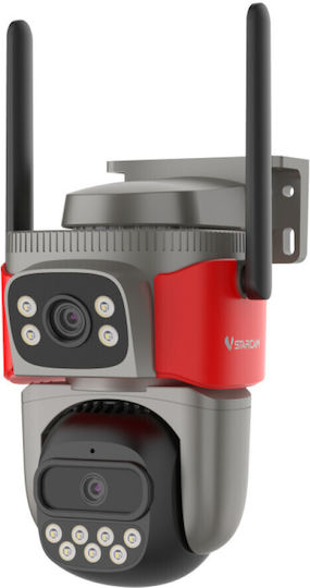 Vstarcam AF621DR IP Dual Surveillance Camera Wi-Fi Full HD 1080p Waterproof with Two-Way Communication and 4mm Grey Lens
