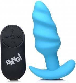 Anal Plug mit kabelloser Funktion und Vibration Blau
