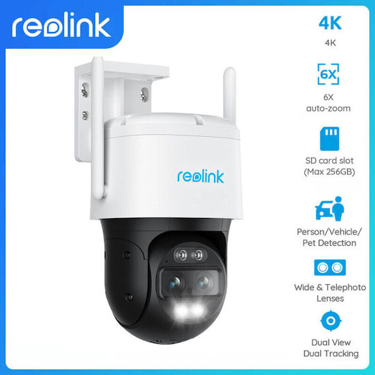 Reolink TrackMix IP Dual Κάμερα Παρακολούθησης Wi-Fi 4K Αδιάβροχη με Αμφίδρομη Επικοινωνία και Φακό 2.8mm