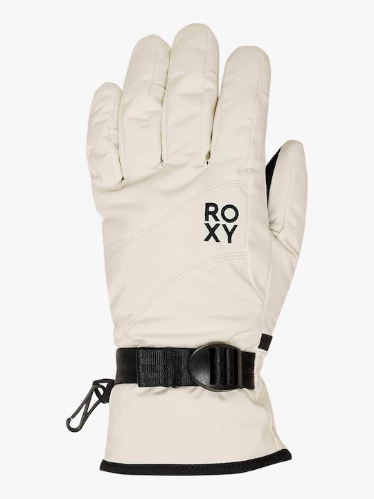 Roxy Jetty Solid Γυναικεία Γάντια Σκι & Snowboard Λευκά