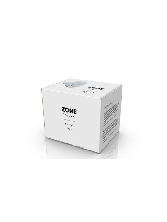 Zone Denmark Άγκιστρο Μπάνιου Μονό με Βίδες ​7.5x4.5cm Λευκό