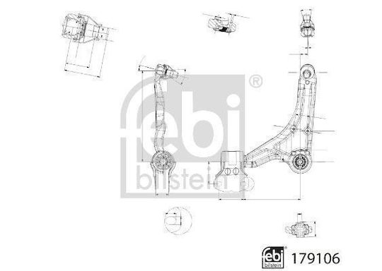 Arm Wheel Suspension Febi Bilstein 179106