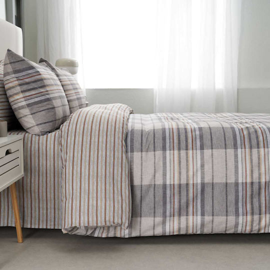 Vesta Home Πάπλωμα Μονό 170x240εκ. Bristol Γκρι