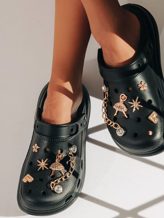 Silia D Damen Clogs Schwarz