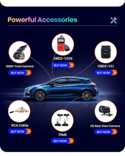 Car Audio System for Citroen Berlingo 2008-2019 (Bluetooth/USB/WiFi/GPS/Apple-Carplay/Android-Auto) with Touch Screen 9"