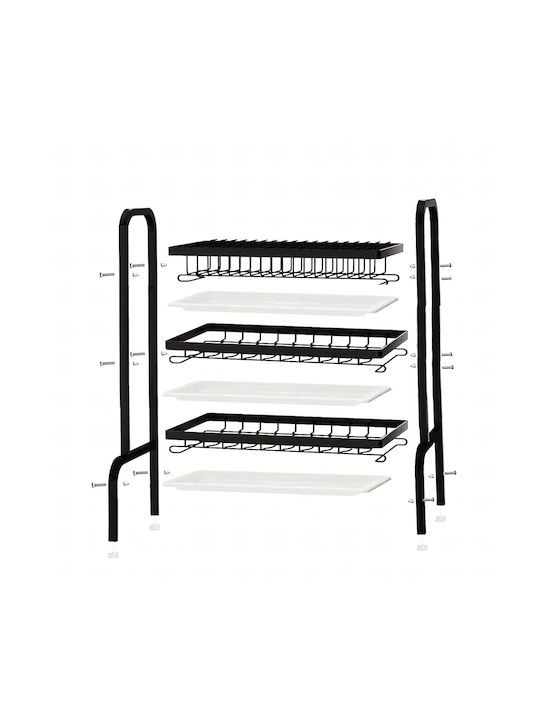 Scurgător De Chiuvetă Metalic Negru 53x23.5x61cm