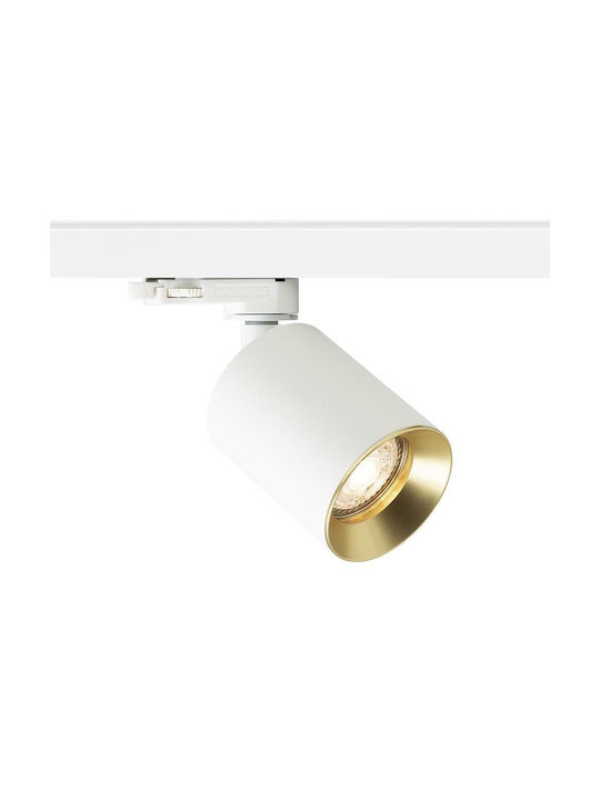 Rendl Light Studio Dario Ράγες Φωτισμού Τριών Κυκλωμάτων Μονό Σποτ με Ντουί GU10 σε Λευκό Χρώμα