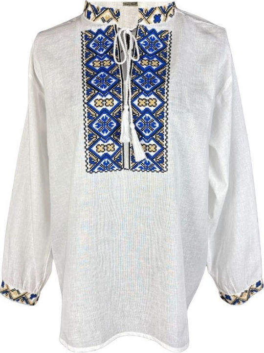 Παιδική Μπλούζα Μακρυμάνικη White, Blue
