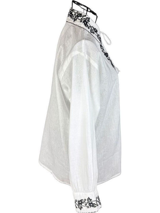 Kids' Shirt Long Sleeve White, Black