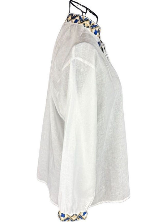 Παιδική Μπλούζα Μακρυμάνικη White, Blue