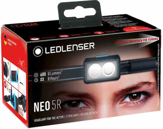 Togo Stirnlampe LED mit maximaler Helligkeit 600lm Blau