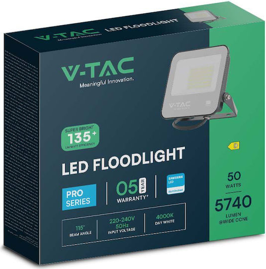 V-TAC Wasserdicht LED Flutlicht 50W Kaltweiß 6500K IP65