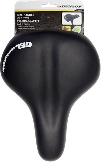 Dunlop Gel Black Bicycle Saddle City